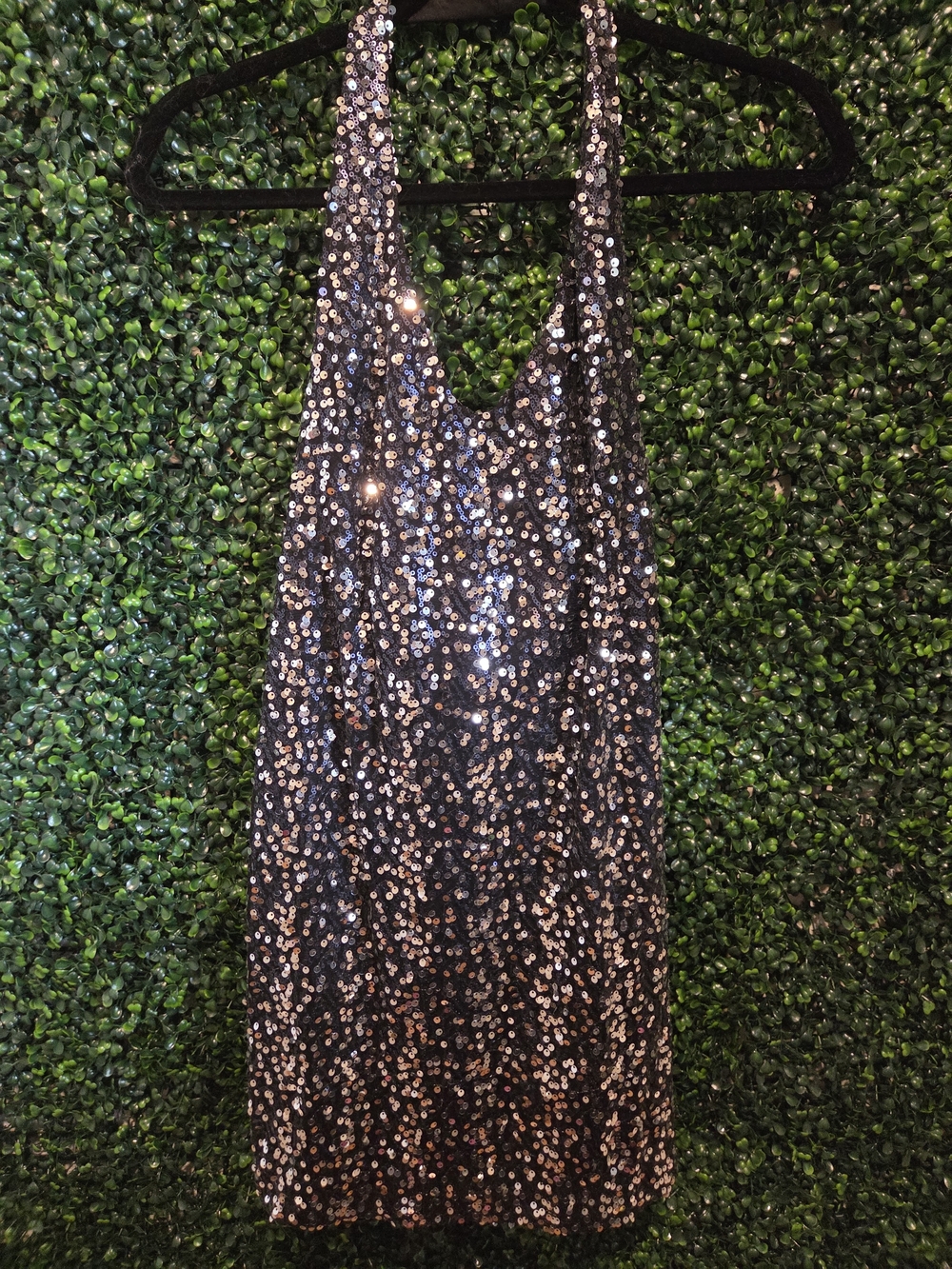 Speechless Black Sequin Halter Mini Dress